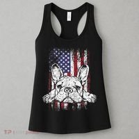 Patriotic French Bulldog American Flag Dog Women's Tank Top thumb 3