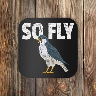 Peregrine Falcon Bird, Birdwatcher Vintage Coaster