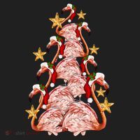 Pink Flamingo Christmas Tree Cute Flamingos Holiday DéCor Great Gift Beanie thumb 2