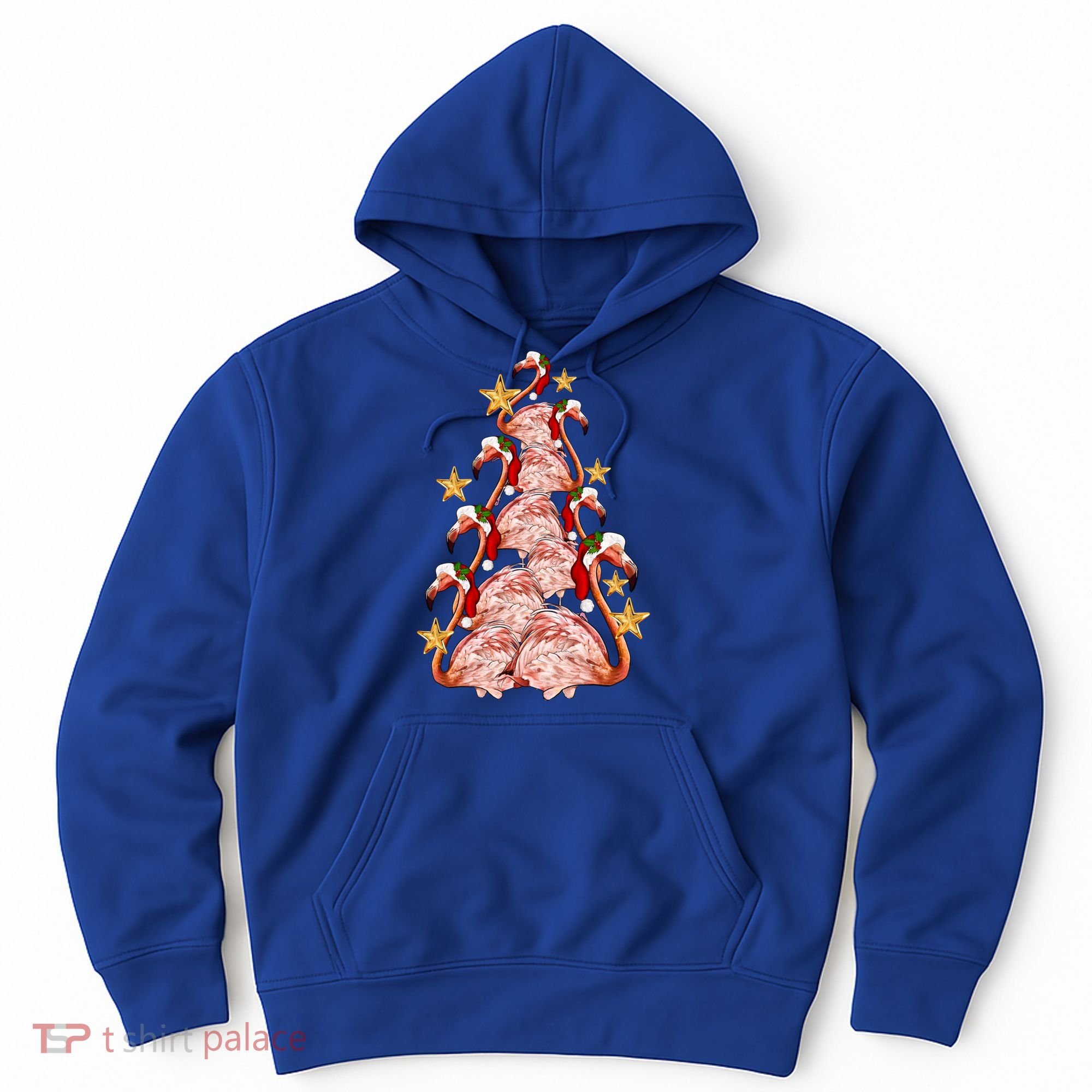 Pink Flamingo Christmas Tree Cute Flamingos Holiday DéCor Great Gift Hoodie