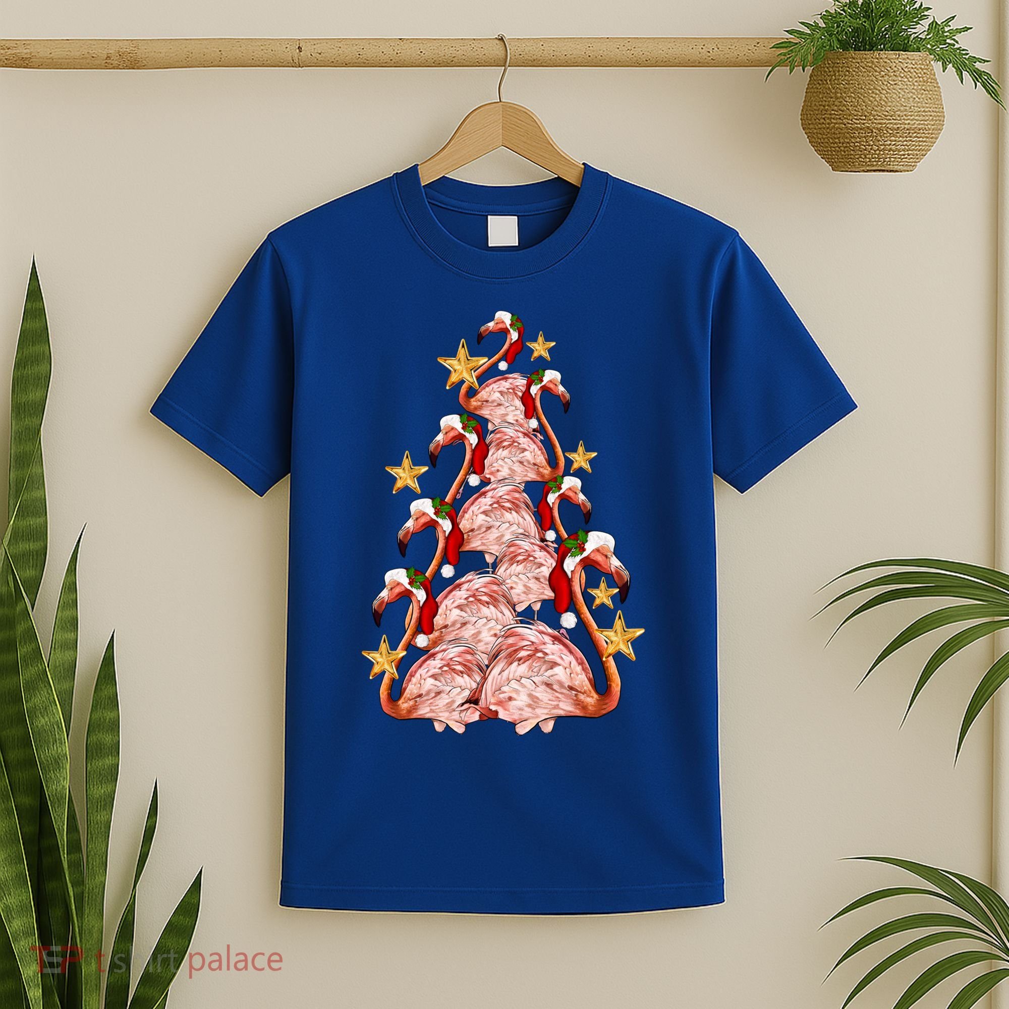 Pink Flamingo Christmas Tree Cute Flamingos Holiday DéCor Great Gift T-Shirt