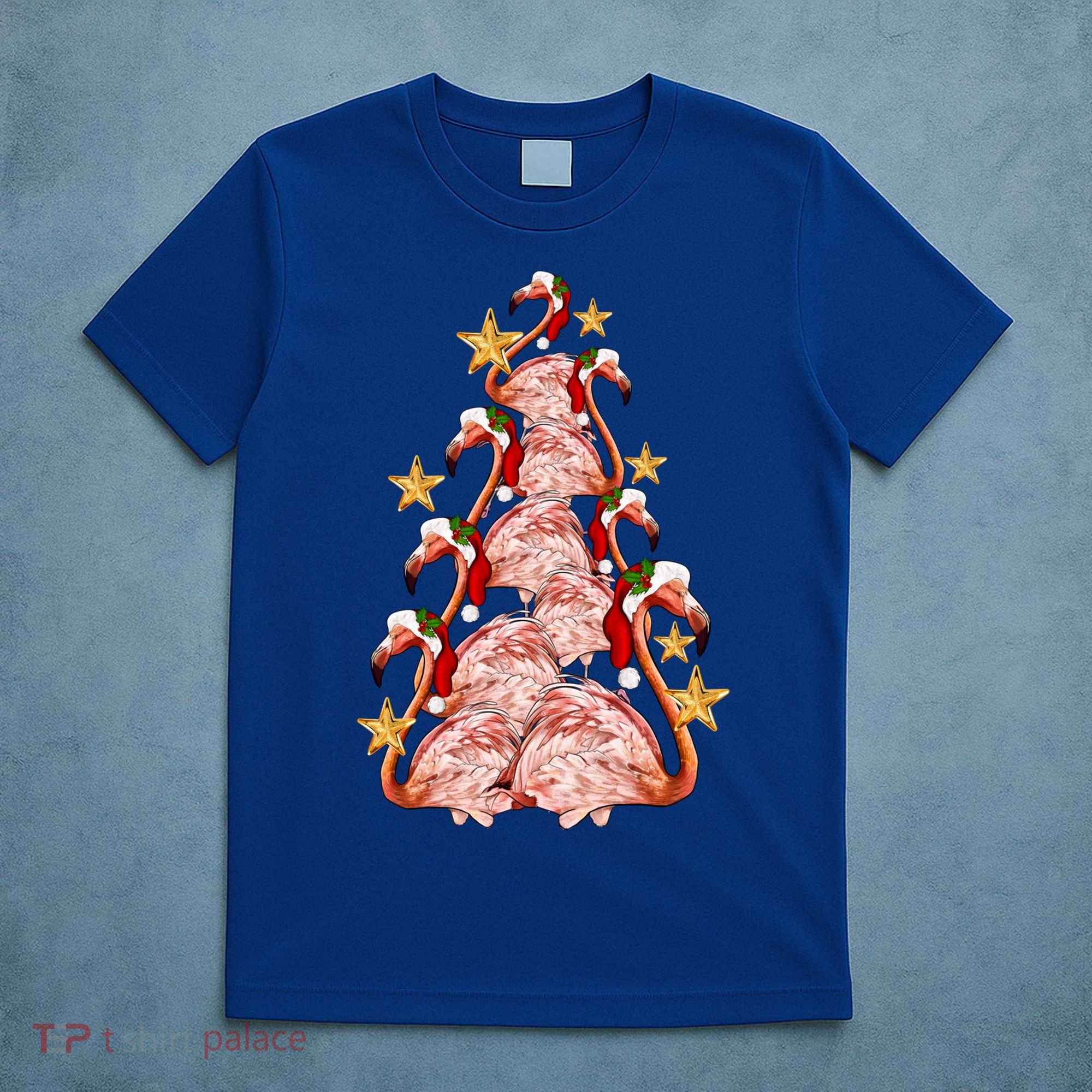 Pink Flamingo Christmas Tree Cute Flamingos Holiday DéCor Great Gift T-Shirt