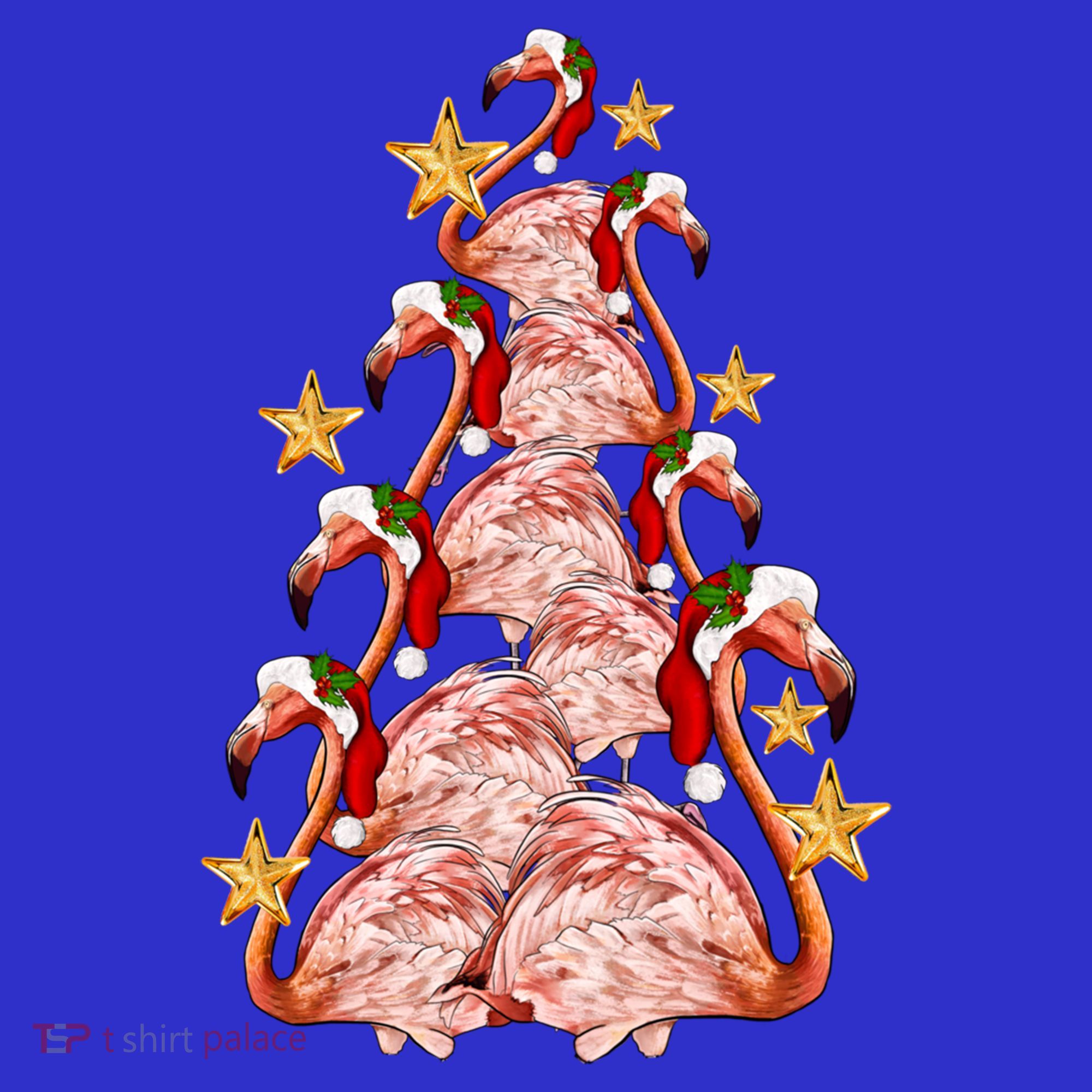 Pink Flamingo Christmas Tree Cute Flamingos Holiday DéCor Great Gift Polo