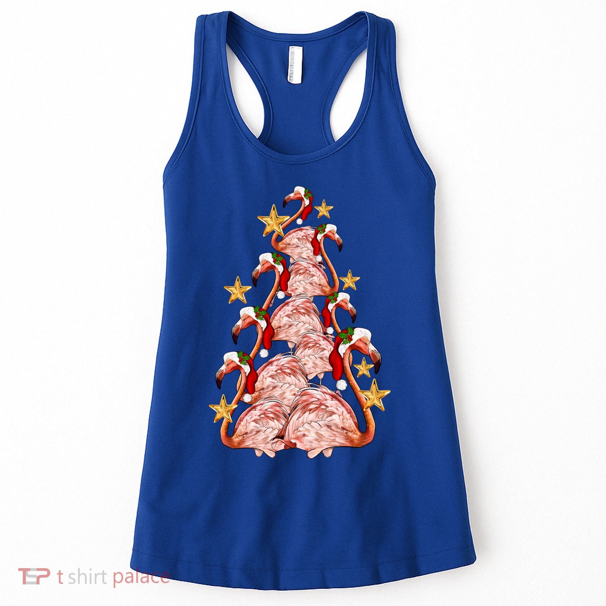 Pink Flamingo Christmas Tree Cute Flamingos Holiday DéCor Great Gift Women's Tank Top