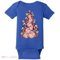 Pink Flamingo Christmas Tree Cute Flamingos Holiday DéCor Great Gift Baby Bodysuit thumb 0