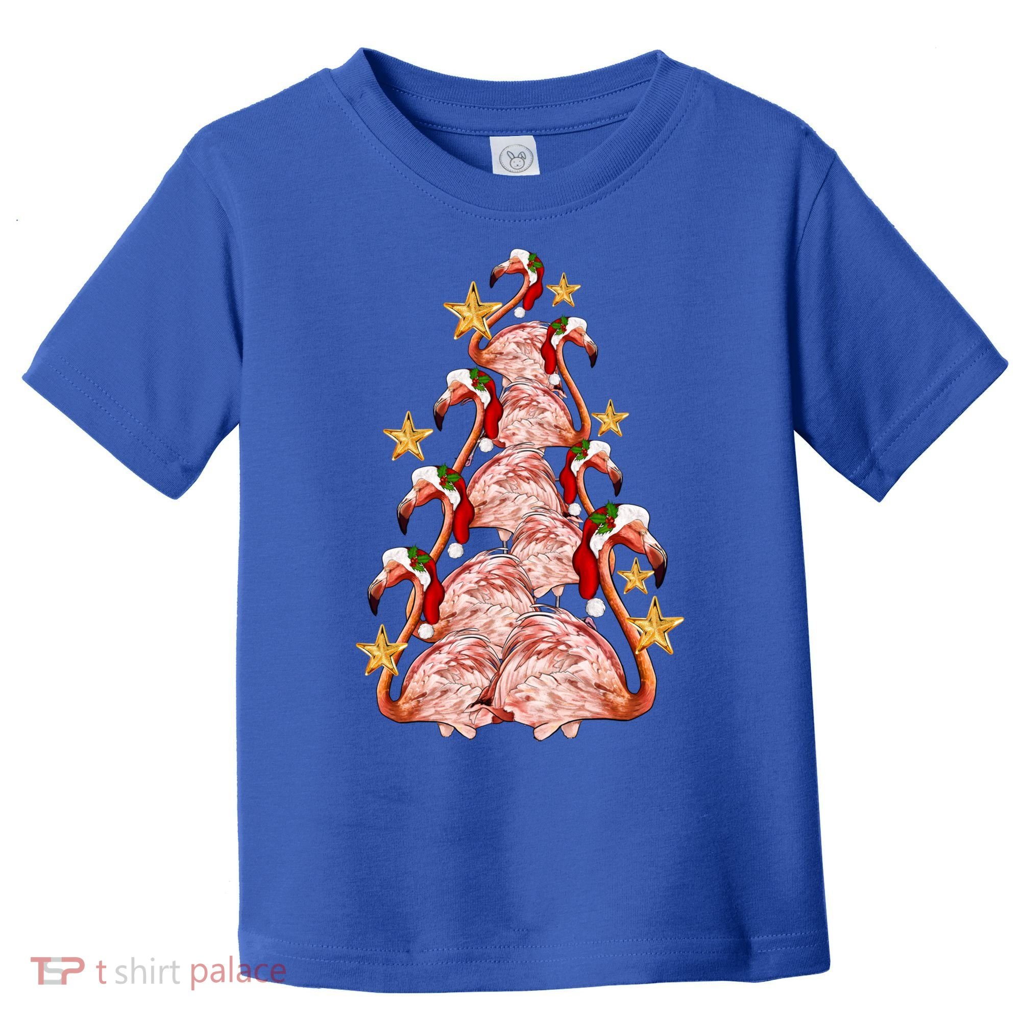 Pink Flamingo Christmas Tree Cute Flamingos Holiday DéCor Great Gift Toddler T-Shirt