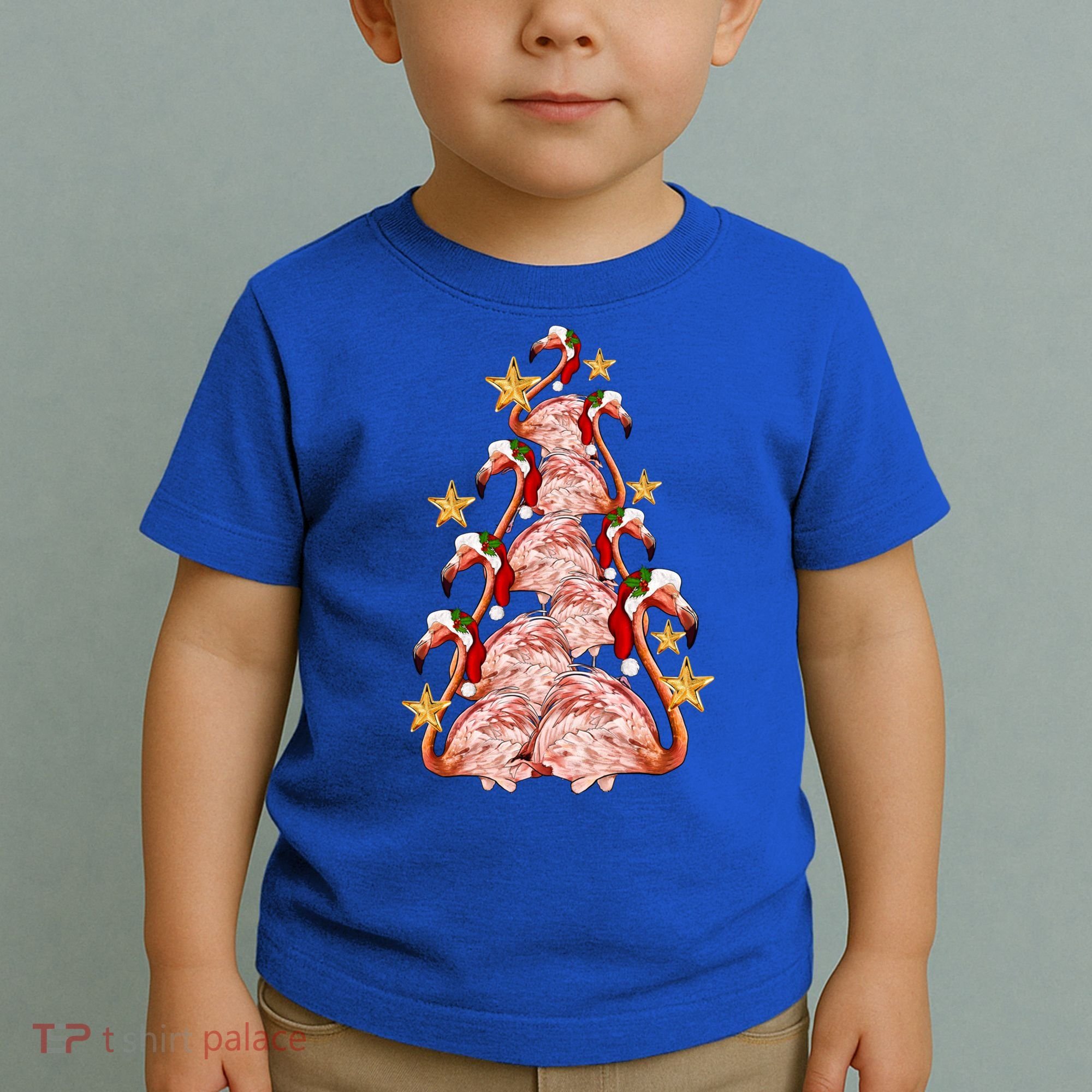 Pink Flamingo Christmas Tree Cute Flamingos Holiday DéCor Great Gift Toddler T-Shirt