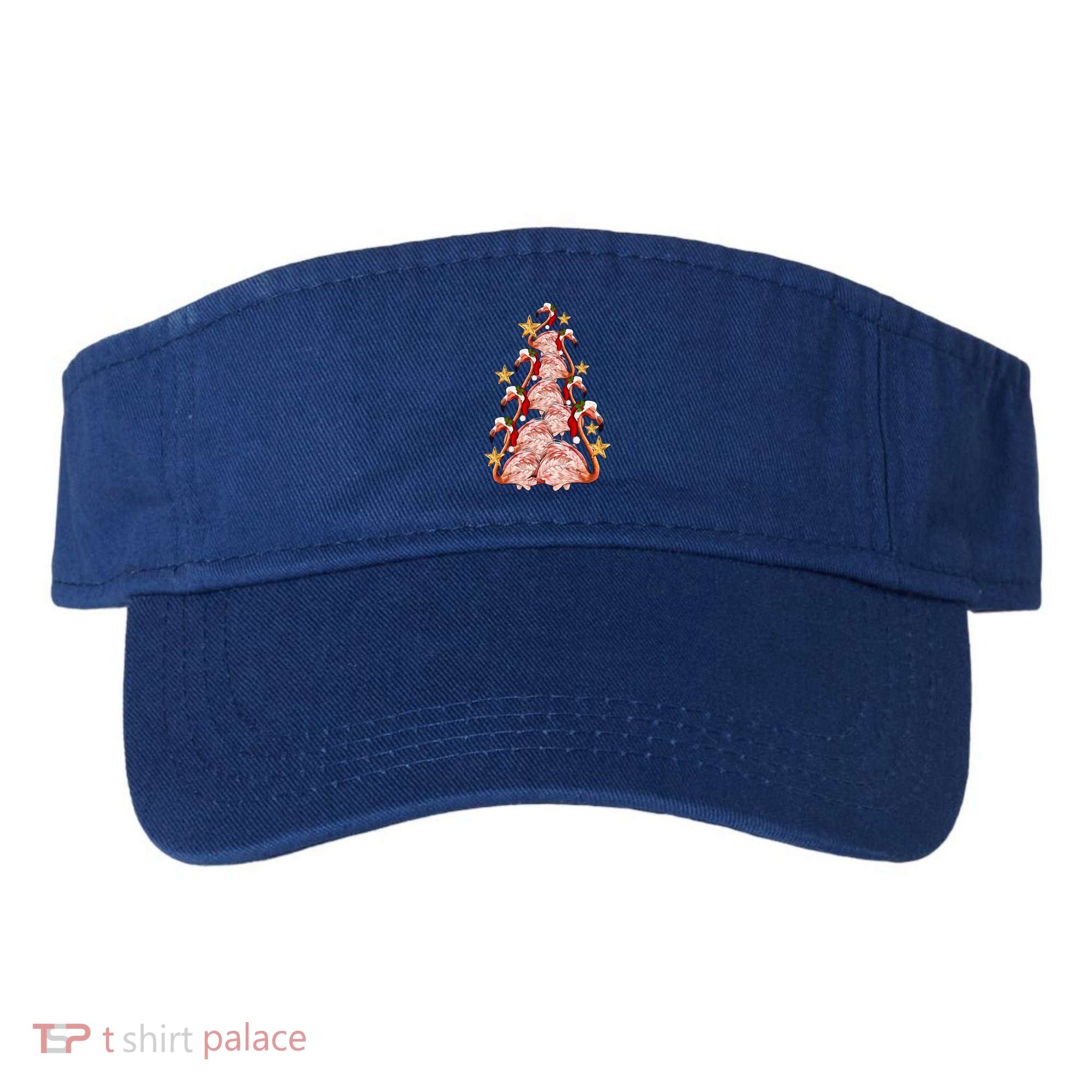 Pink Flamingo Christmas Tree Cute Flamingos Holiday DéCor Great Gift Visor