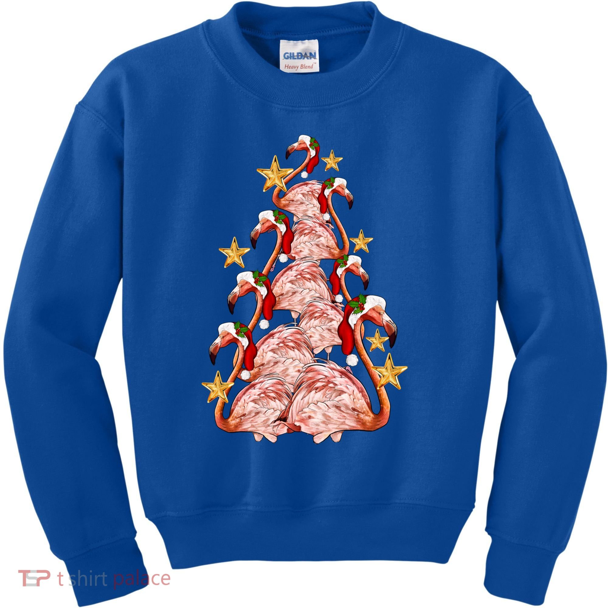Pink Flamingo Christmas Tree Cute Flamingos Holiday DéCor Great Gift Kids Sweatshirt
