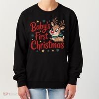 Personalized First Christmas Custom Name Text Women's Sweatshirt thumb 0