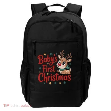 Personalized First Christmas Custom Name Text Backpack