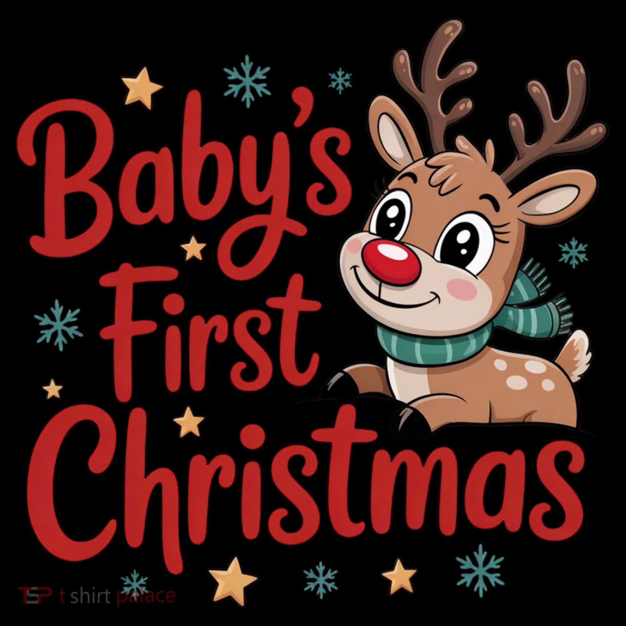Personalized First Christmas Custom Name Text Coaster
