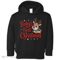 Personalized First Christmas Custom Name Text Toddler Hoodie thumb 0
