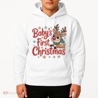 Personalized First Christmas Custom Name Text Hoodie thumb 2