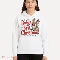 Personalized First Christmas Custom Name Text Hoodie thumb 5