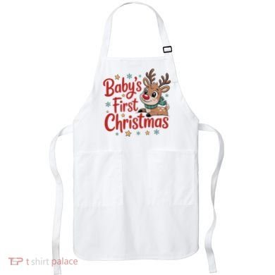 Personalized First Christmas Custom Name Text Apron