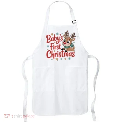 Personalized First Christmas Custom Name Text Apron