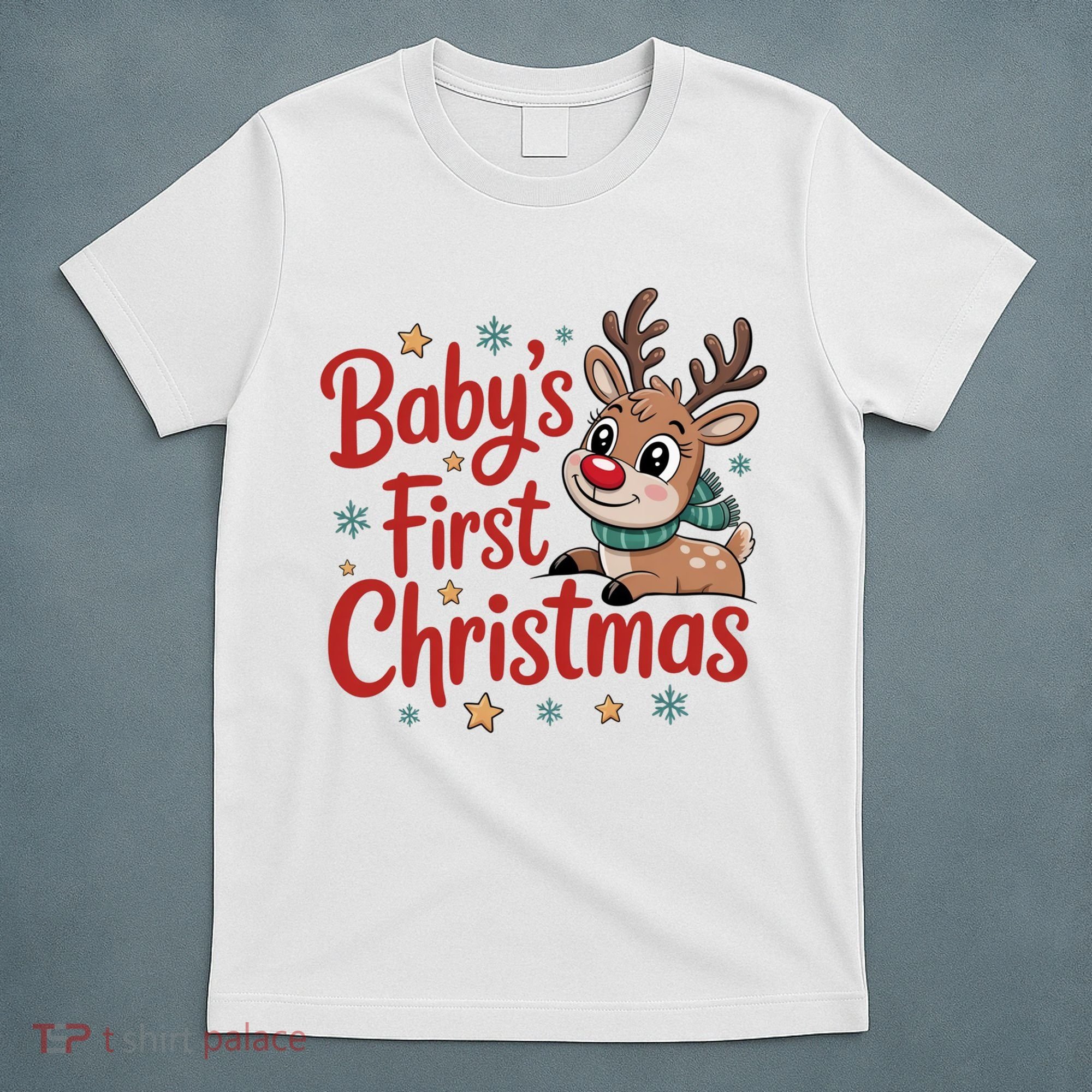 Personalized First Christmas Custom Name Text T-Shirt
