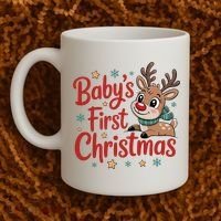 Personalized First Christmas Custom Name Text Coffee Mug thumb 2