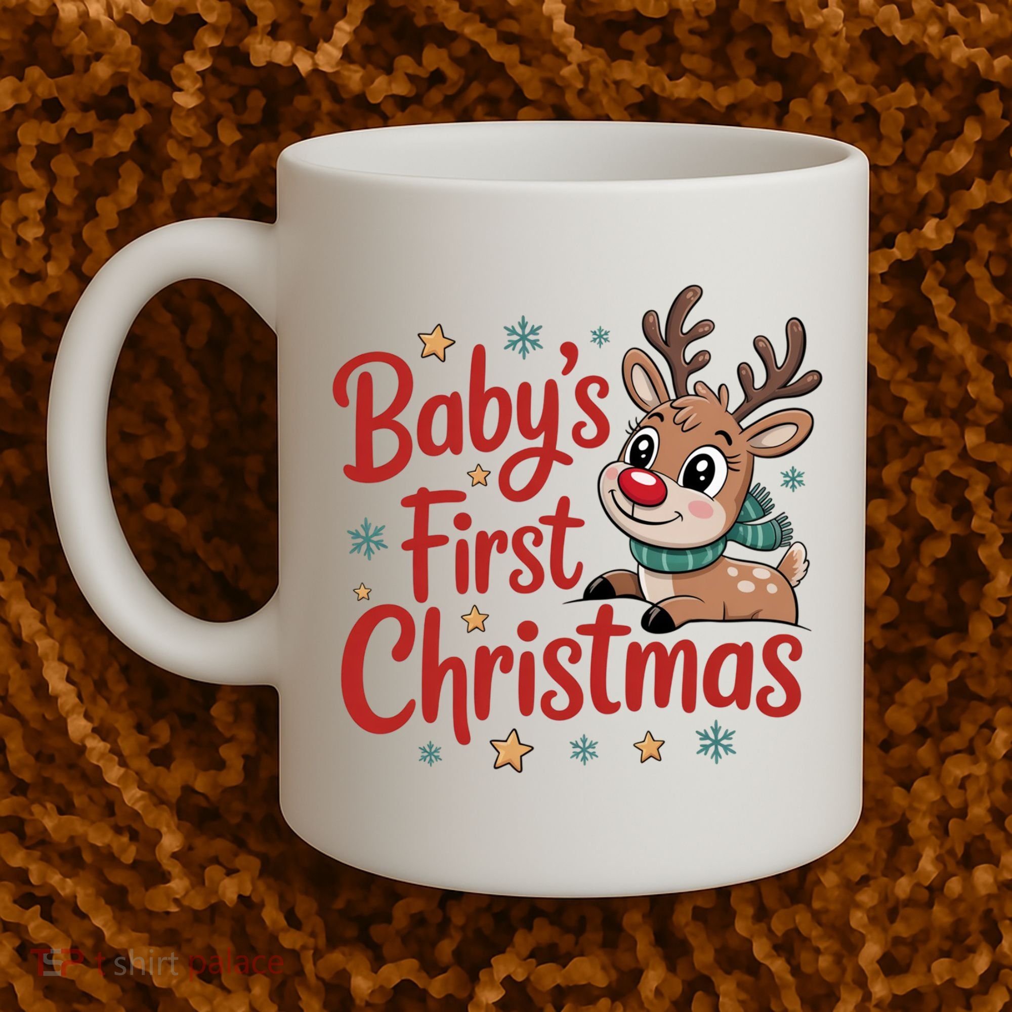 Personalized First Christmas Custom Name Text Coffee Mug
