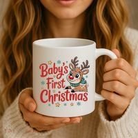 Personalized First Christmas Custom Name Text Coffee Mug thumb 3