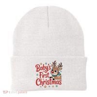 Personalized First Christmas Custom Name Text Beanie thumb 0