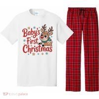 Personalized First Christmas Custom Name Text Pajama Set thumb 0