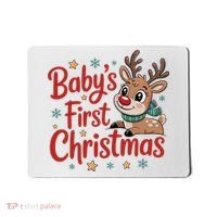 Personalized First Christmas Custom Name Text Mousepad thumb 0