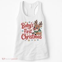 Personalized First Christmas Custom Name Text Women's Tank Top thumb 0