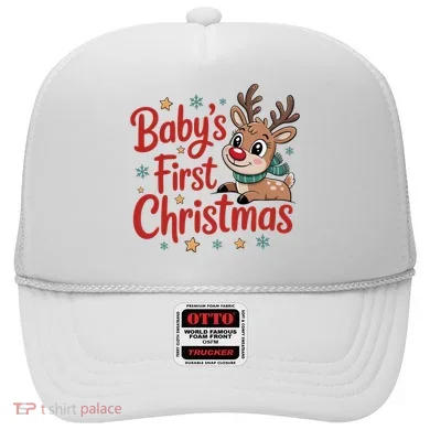 Personalized First Christmas Custom Name Text Hat