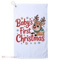 Personalized First Christmas Custom Name Text Golf Towel thumb 0