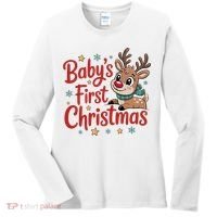 Personalized First Christmas Custom Name Text Women's Long Sleeve Shirt thumb 0