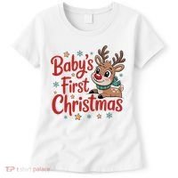 Personalized First Christmas Custom Name Text Women's T-Shirt thumb 0