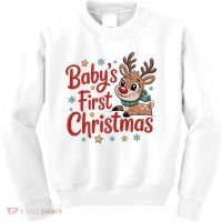 Personalized First Christmas Custom Name Text Kids Sweatshirt thumb 0
