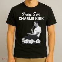 Pray For Charlie Kirk Rest In Peace Support Tribute T-Shirt thumb 3