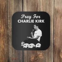 Pray For Charlie Kirk Rest In Peace Support Tribute Coaster thumb 0