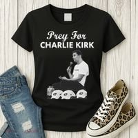 Pray For Charlie Kirk Rest In Peace Support Tribute Women's T-Shirt thumb 3