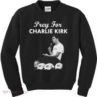 Pray For Charlie Kirk Rest In Peace Support Tribute Kids Sweatshirt thumb 0