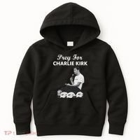 Pray For Charlie Kirk Rest In Peace Support Tribute Kids Hoodie thumb 0