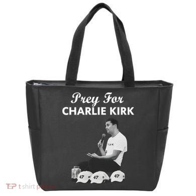 Pray For Charlie Kirk Rest In Peace Support Tribute Tote Bag