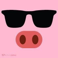 Pig Face Cool Sunglasses Cute Halloween Costume Coaster thumb 2