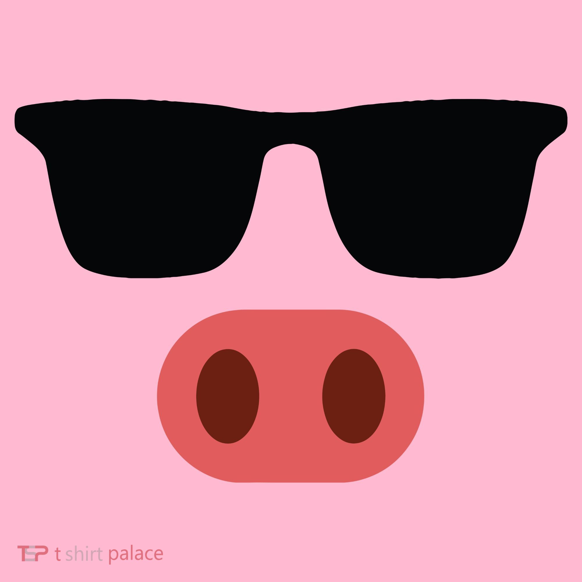 Pig Face Cool Sunglasses Cute Halloween Costume Coaster