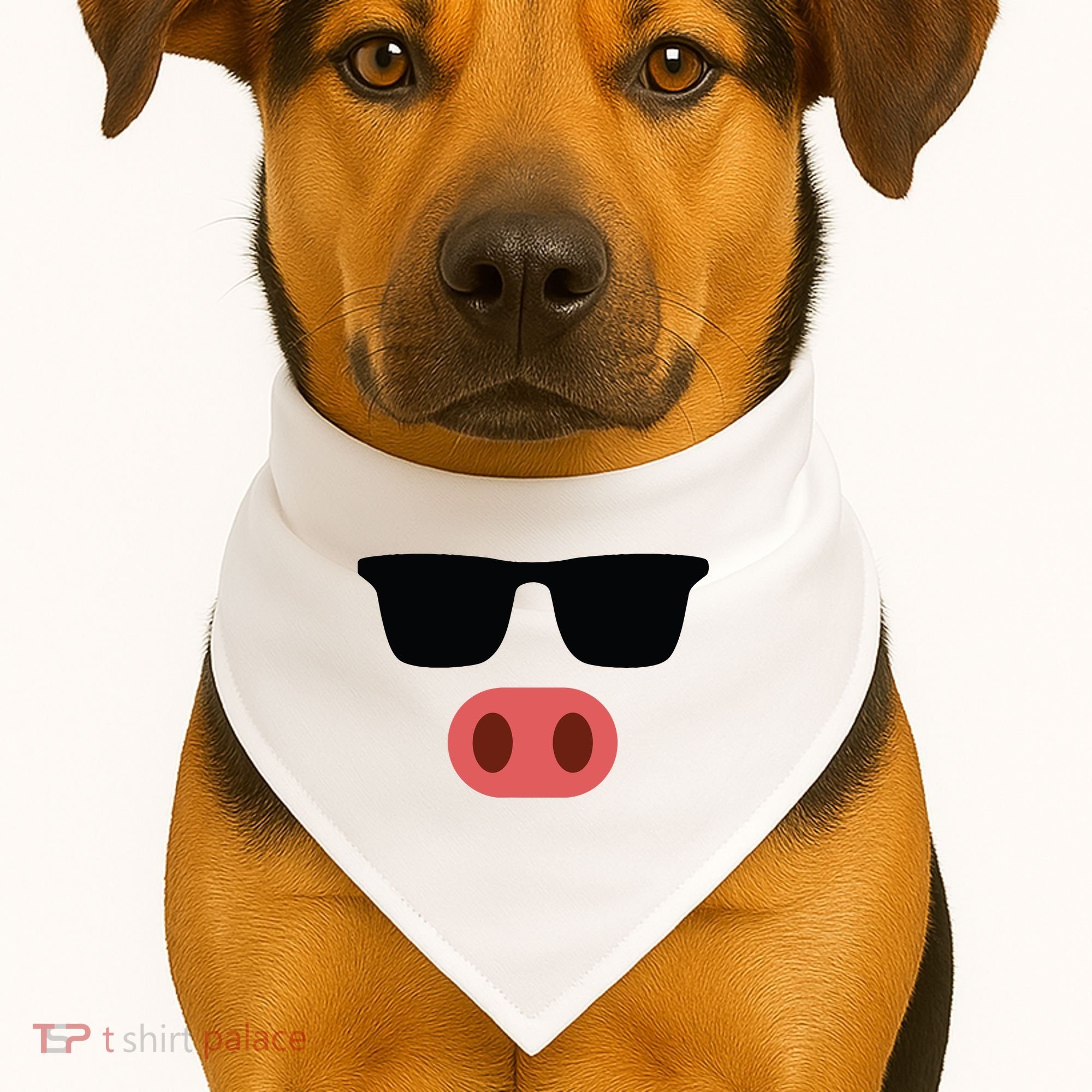Pig Face Cool Sunglasses Cute Halloween Costume USA-Made Doggie Bandana