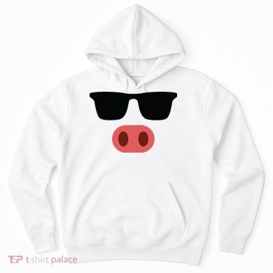 Pig Face Cool Sunglasses Cute Halloween Costume Hoodie