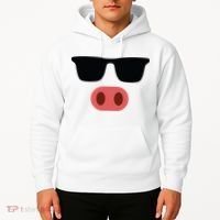 Pig Face Cool Sunglasses Cute Halloween Costume Hoodie thumb 2