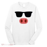 Pig Face Cool Sunglasses Cute Halloween Costume Long Sleeve Shirt thumb 0