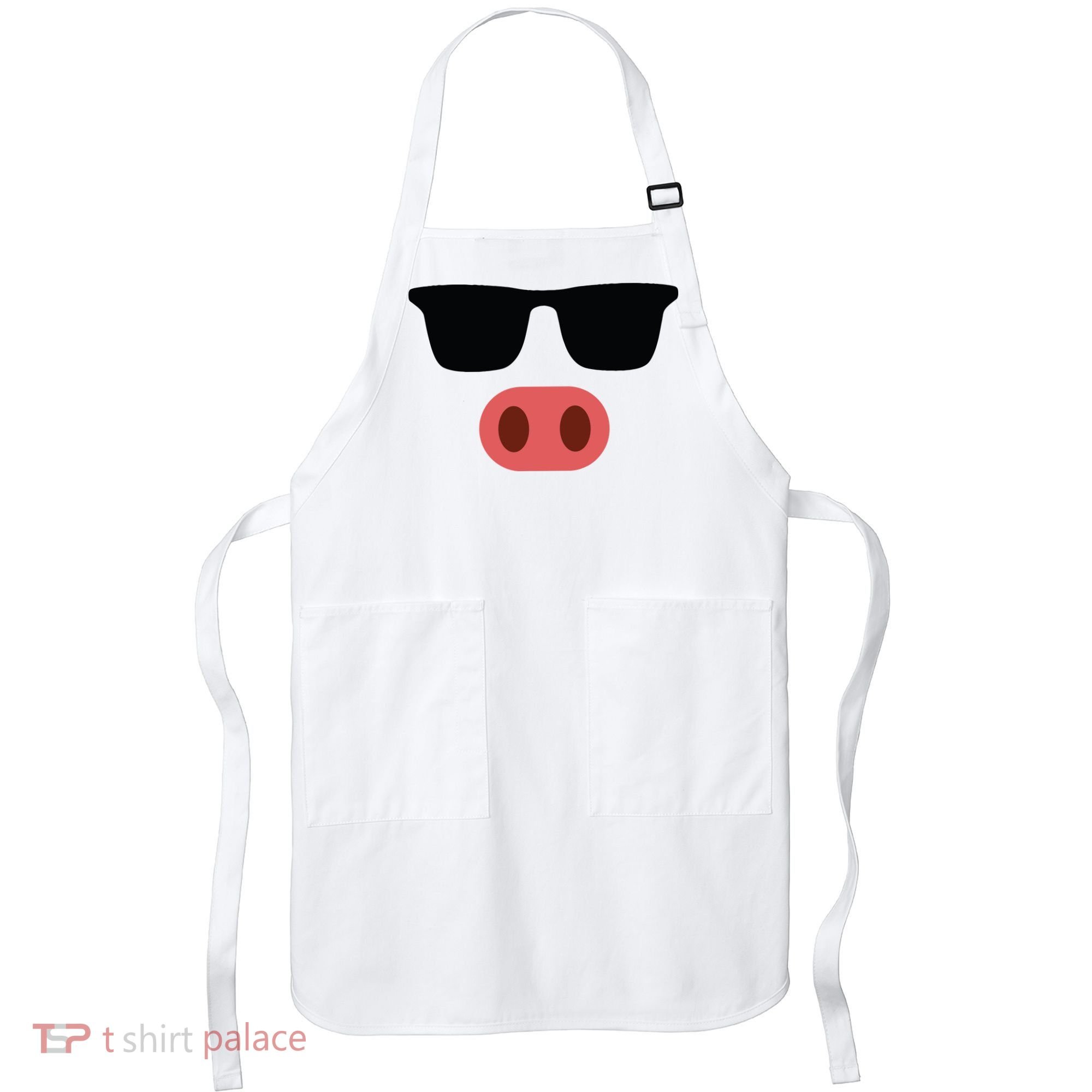 Pig Face Cool Sunglasses Cute Halloween Costume Apron