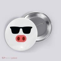 Pig Face Cool Sunglasses Cute Halloween Costume Button thumb 0