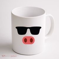 Pig Face Cool Sunglasses Cute Halloween Costume Coffee Mug thumb 1