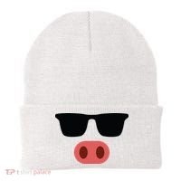 Pig Face Cool Sunglasses Cute Halloween Costume Beanie thumb 0